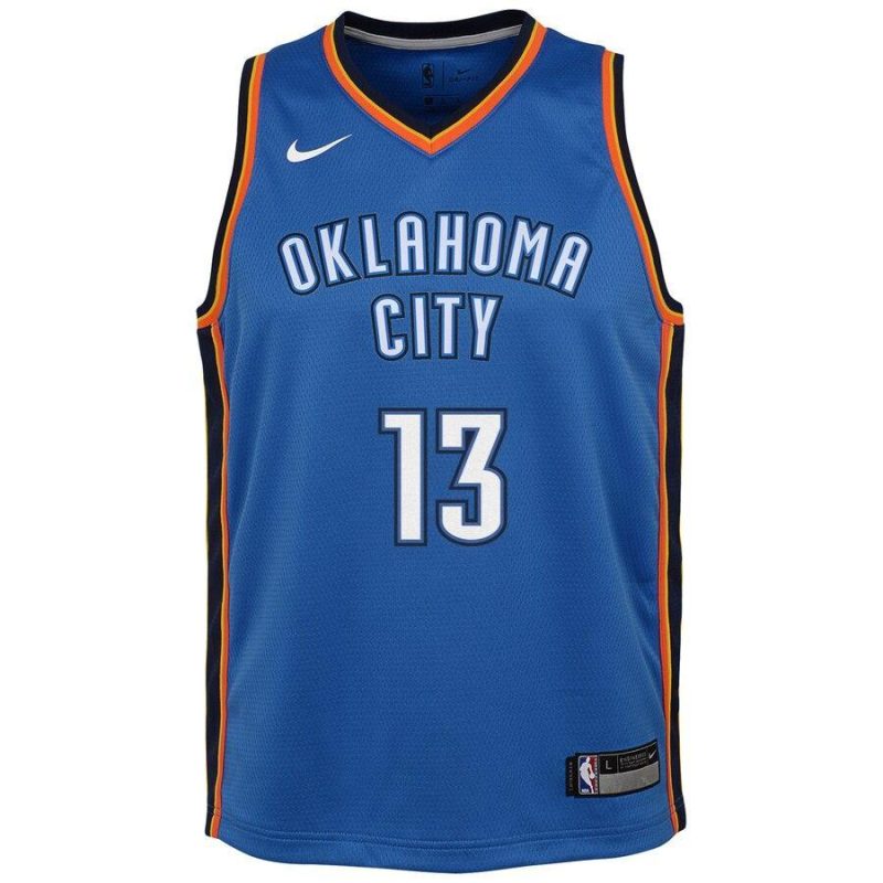 Paul George Oklahoma City Thunder Youth Swingman Jersey - Icon Edition - White - Image 3