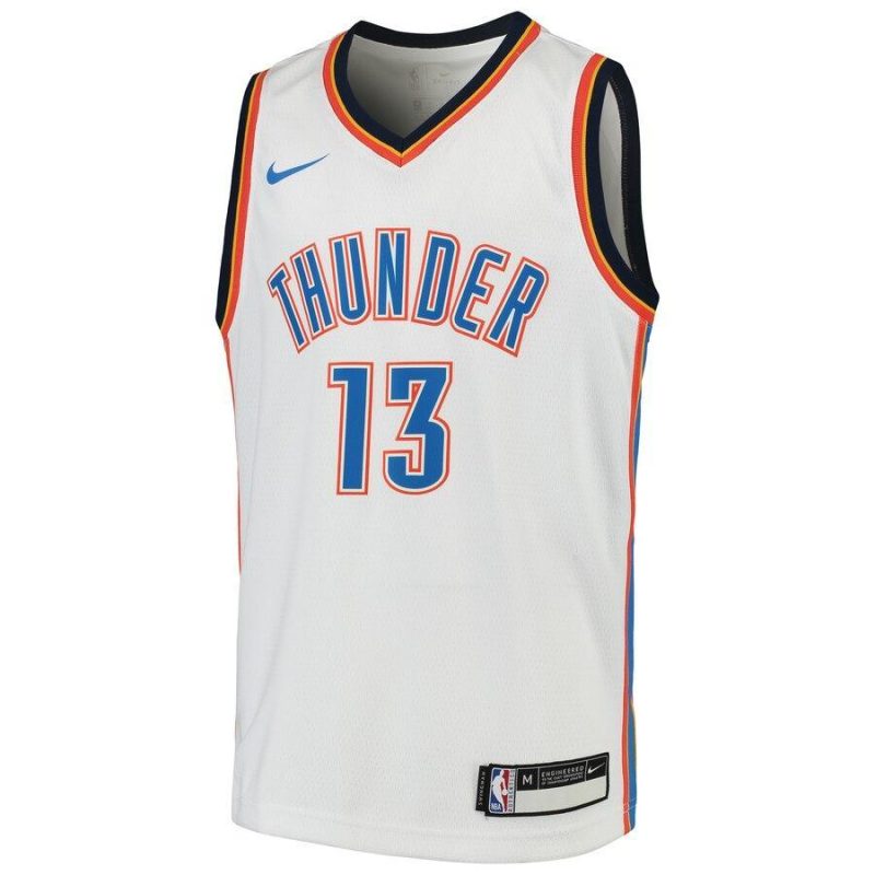 Paul George Oklahoma City Thunder Youth Swingman Jersey - Icon Edition - White - Image 5